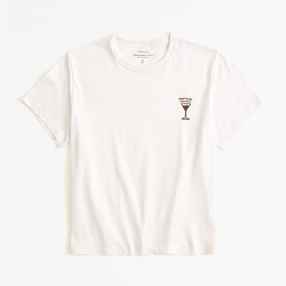 Abercrombie Short-Sleeve Espresso Martini Graphic Skimming Tee small